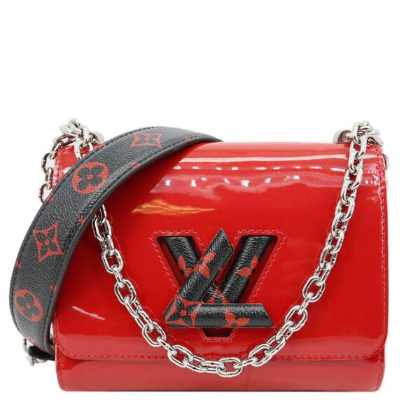 Louis Vuitton  Twist PM Infrarouge Vernis Chain Shoulder Bag Red - Picture 1 of 14